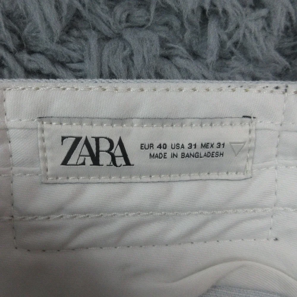 Zara Jeans Mens 32x29* Light Blue Mid Waist Loose Wide Leg Ankle NWT - Picture 12 of 16